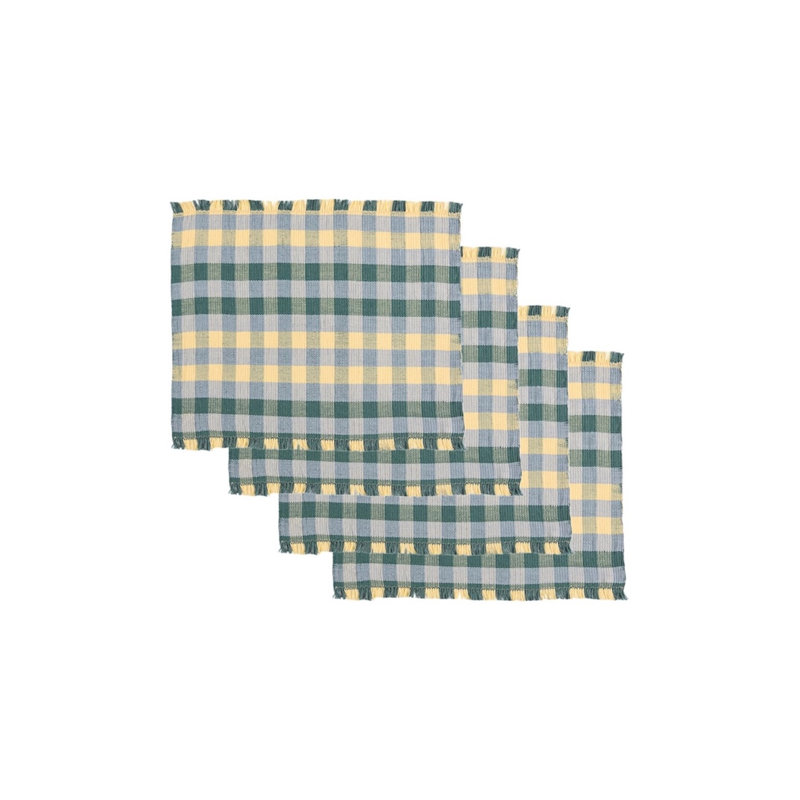 Cuadritos Teal Placemat