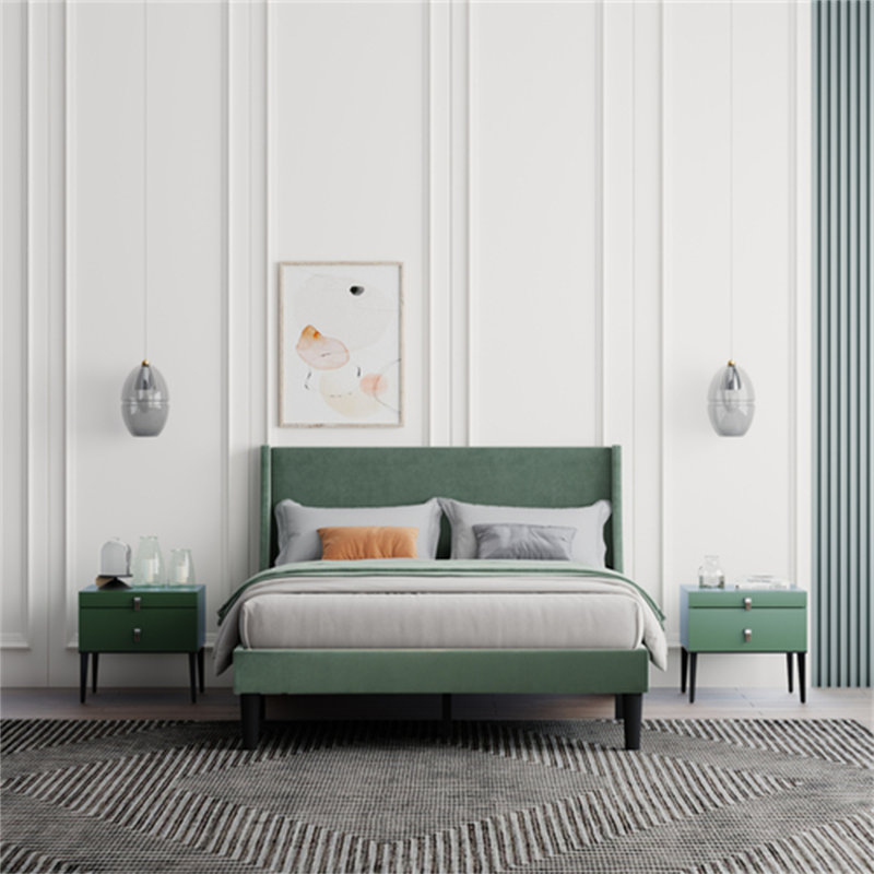 Mei Upholstered Bed, Grey, 3ft 