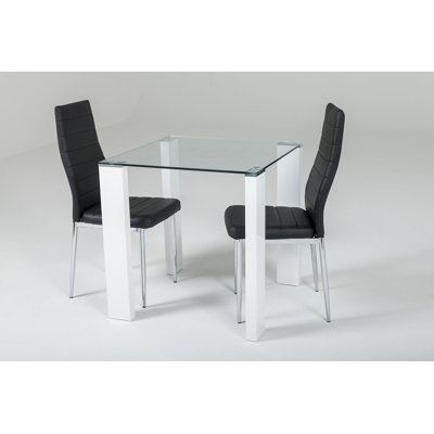 Mentone 2 -Person Glass Dining Set