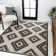 Caherty Geometric Moroccan Diamond Black/Cream Indoor/Outdoor Rug