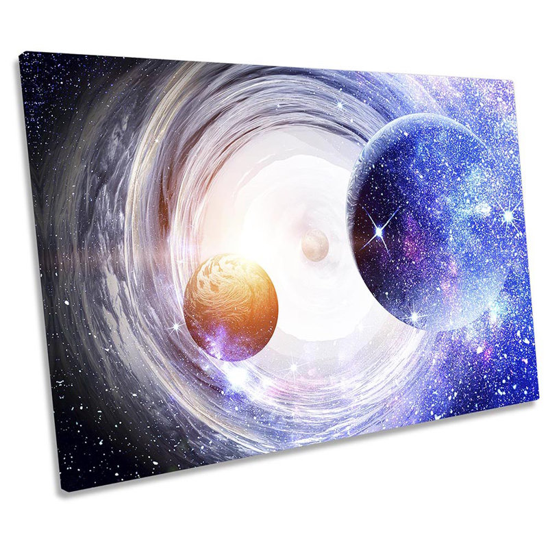Space Planets Astronomy - Wrapped Canvas Print, 61cm H x 91.4cm W x 4cm D