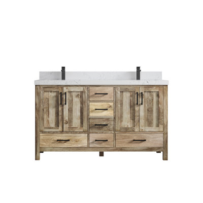 Malibu 60'' Double Bathroom Vanity with Top