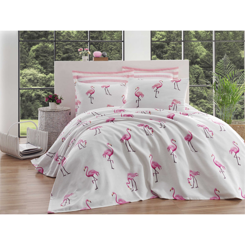 Ensemble de couvre-lit 100% coton Sabb, Couvre-lit 63 po x 93 po + 2 pièces supplémentai