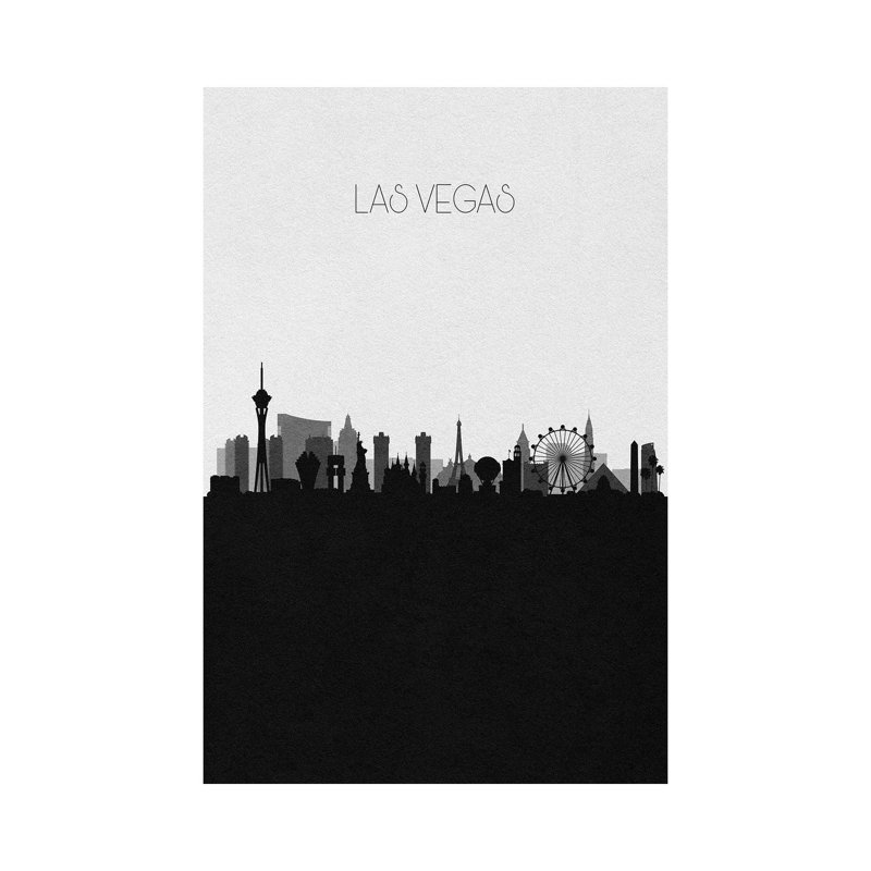 Las Vegas Skyline by Ayse Deniz Akerman - Wrapped Canvas Gallery-Wrapped Canvas Giclée, 152.5 cm H x 101.5 cm W
