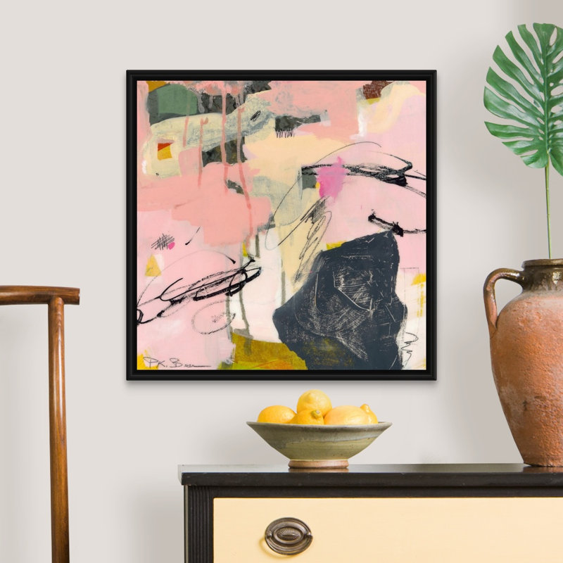 Reproduction d’art sur toile, "Sylvan Zephyr no. 4" par Pamela K., H 26 po x l 26 po x P 1,75 po, Toile avec cadre noir