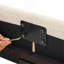 Lit plateforme tapissier très grand capitonné beige Bridgevine Home