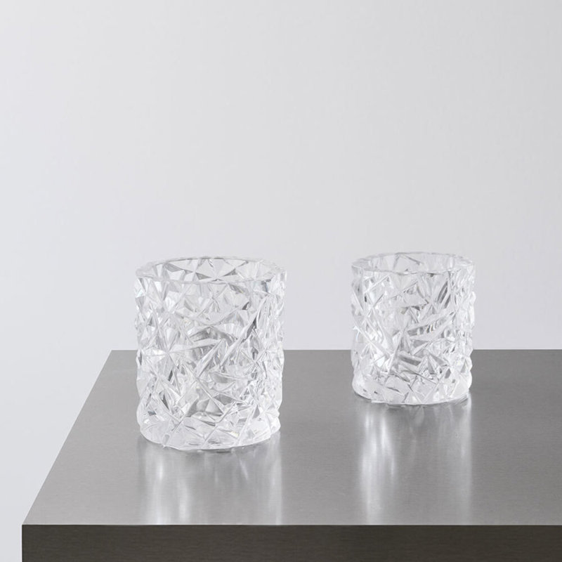 Carat Tealight Candle Holder, 3.15" H x 3.43" W x 3.43" D