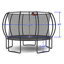 Citrouille trampoline 12 pi - échelle - noir rouge