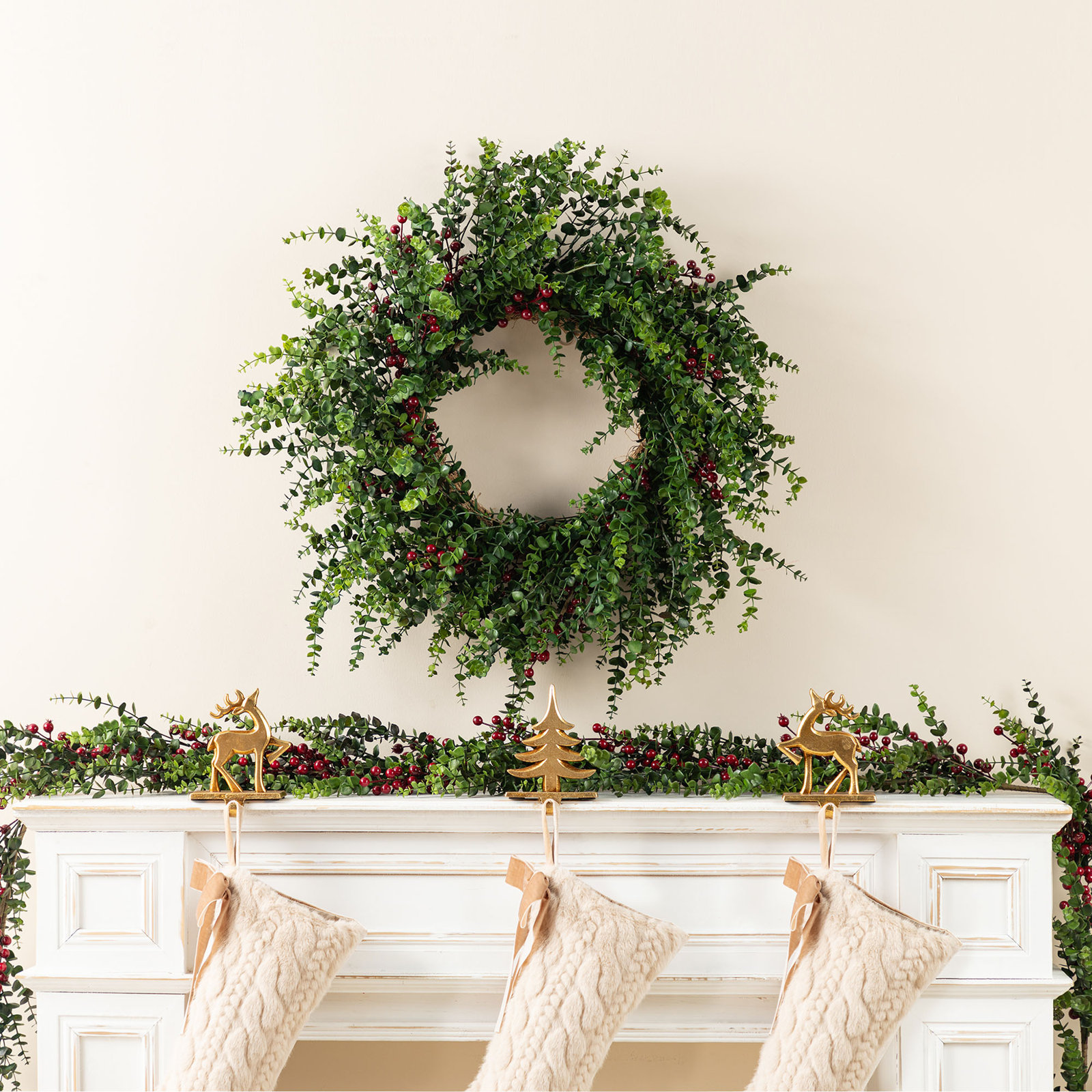 Ace 28" W Eucalyptus and Berry Wreath