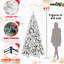 Arbre de Noël de 4 pi, branches floquées et à aiguilles dures, 350 pointes, installation à charnières, support en métal facile, structure de branche enneigée pour événements, installation rapide, célébrations robustes