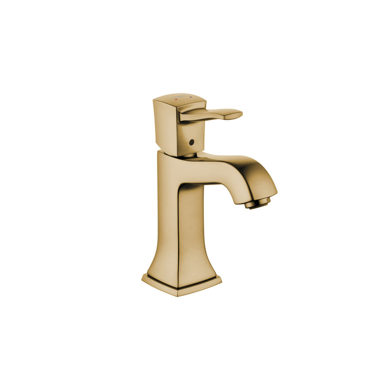 Robinet à un trou Hansgrohe Metropol Classic 110 avec ensemble de drain, 1,2 gal / min, Bronze brossé