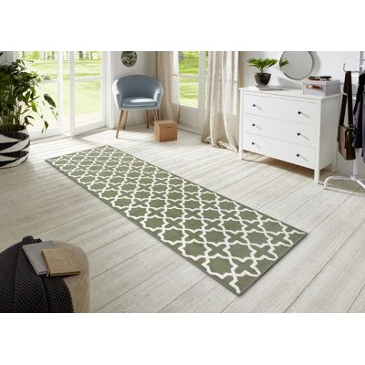 Flatweave Green Rug