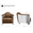Paynesville Tufted Genuine Leather Accent Armchair-234935655