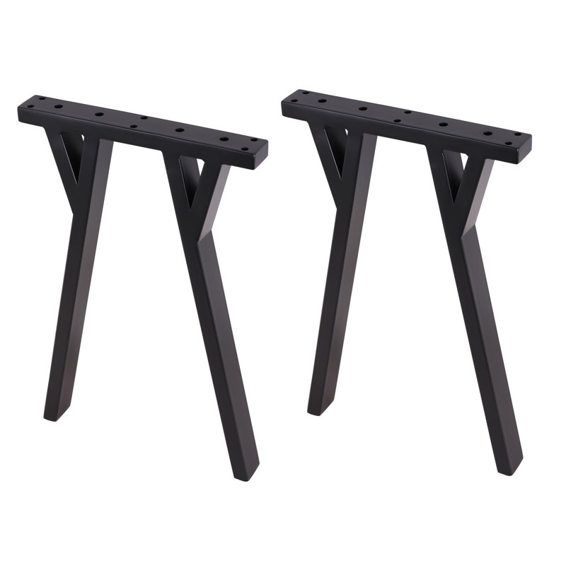 Ingamar Steel Table Leg,18'' Bench Legs,Coffee Table Legs,Set of 2