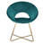 Focht 20" Wide Velvet Barrel Armchair with Open Back and Gold Metal Legs-438874829