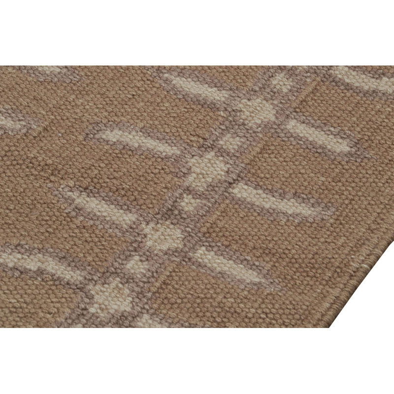 Scandinavian Wool Floral Area Rug, Rectangle 8' x 10'