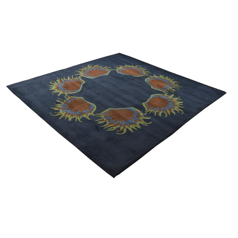 8 Ft Square Parris Navy Blue Rug