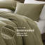 Très grand / très grand, 3 pièces, housse de couette gaufrée, différents types, coton respirant, style prélavé, fermeture à boutons, literie 3 pièces très confortable toutes saisons, combinaison spéciale, confort surdimensionné,-121325298
