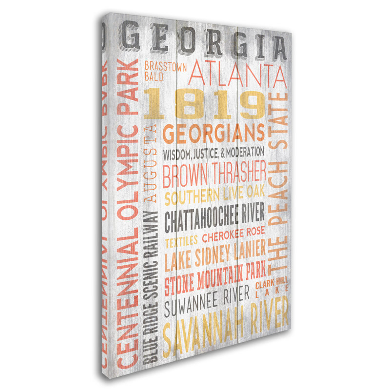"Travel 108" par Lantern Press - Art textuel sur toile, H 24 po x l 16 po x P 2 po