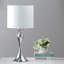 Lampe de table moderne en métal argenté 24,5 po In Bailey-417501248