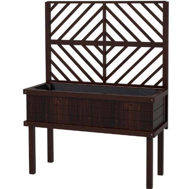 Raised Garden Bed (Brown+Black), Brown/Black