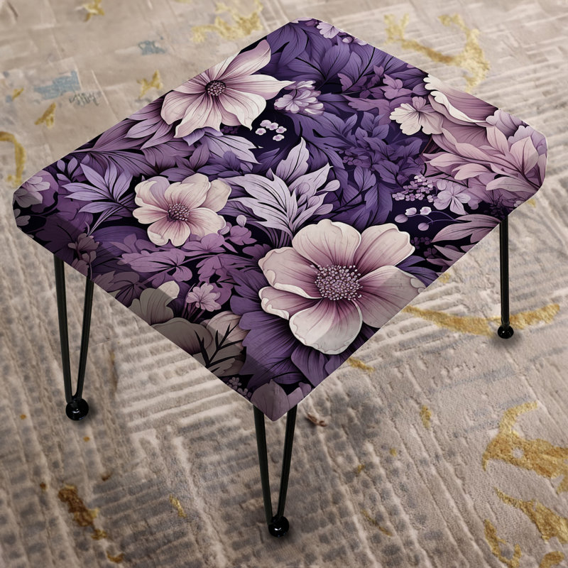 Eerie Elegance Moody Patterns - Repose-pieds rectangulaire floral