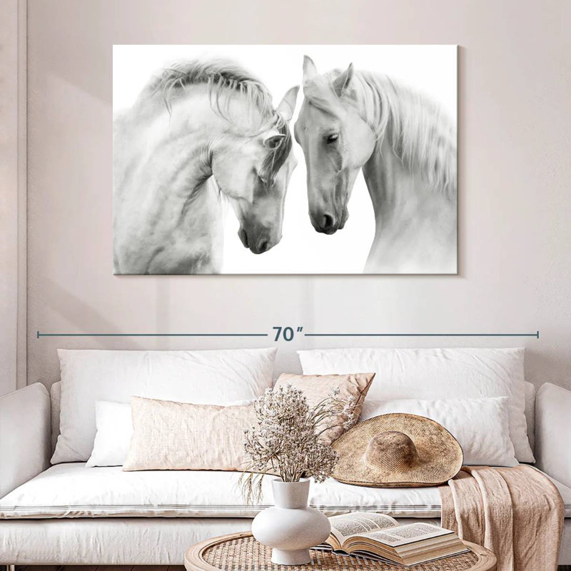 Brampt Horses Courting, H 32 po x l 48 po