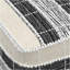 Pouf carré orge - blanc / beige / noir