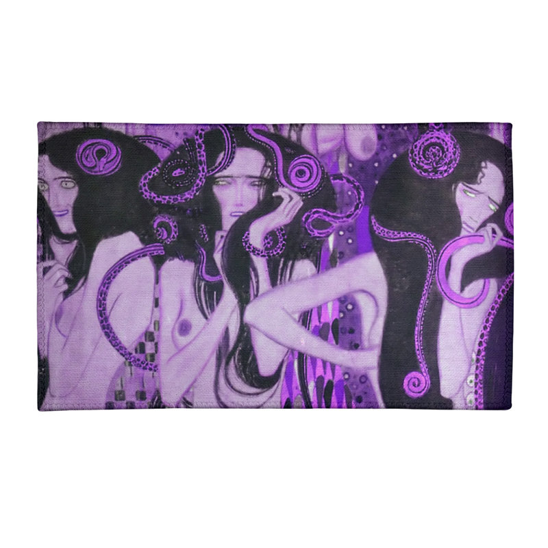 Tapis mauve/noir frise beethoven, Rectangle 3 pi x 5 pi