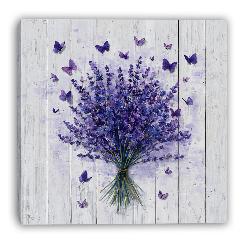 Art mural sur toile tendue Provence Lavender Whisper, l 40 po x H 40 po x P 1,5 po
