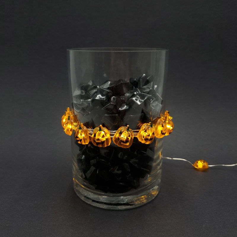 Battery Operated LED Mini String Lights with Jack O' Lanterns