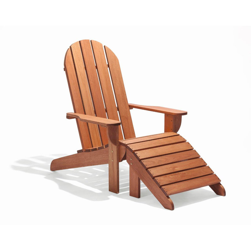 Michigan Adirondack Chair With Footrest - Stain Finishing - Jatoba