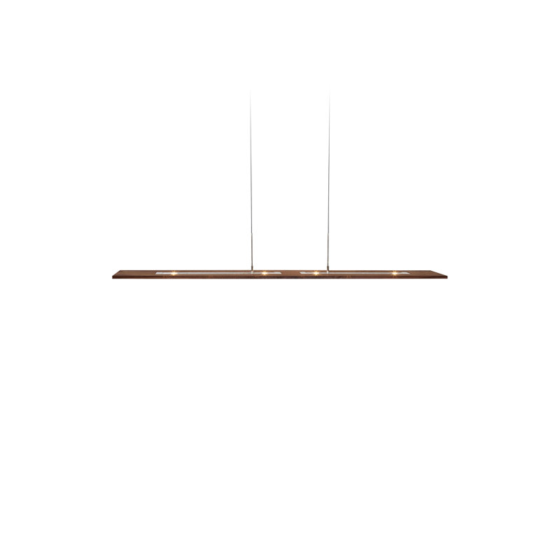 Vix 82" Dimmable LED Pendant, Walnut, 3500K