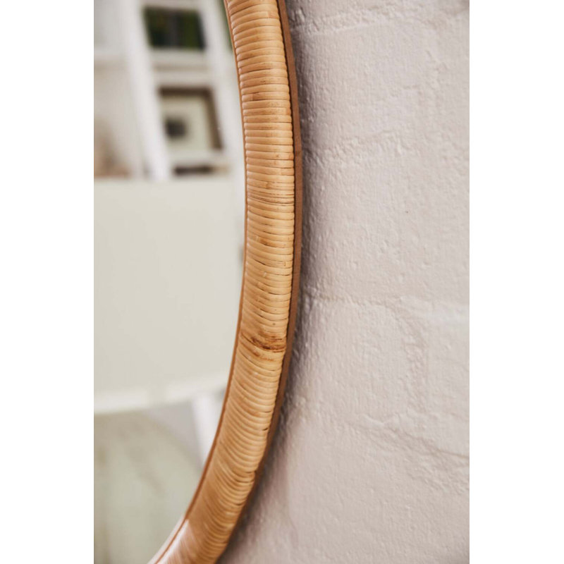 Paloma Rattan Wall Mirror, 40.25" x 40.25"