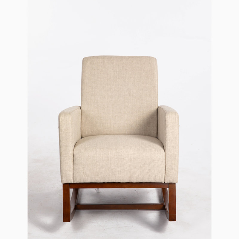 Chaise d'appoint rembourrée Mid-Century, Beige