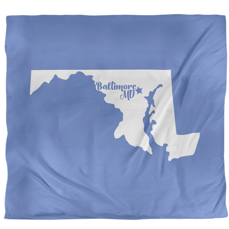 Housse de couette simple baltimore Maryland, Housse de couette pour grand lit, Bleu, Microfibre