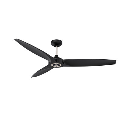 STELTRA 56'' Ceiling Fan with LED Lights -  Kendal Lighting, AC30656-BLK/SN