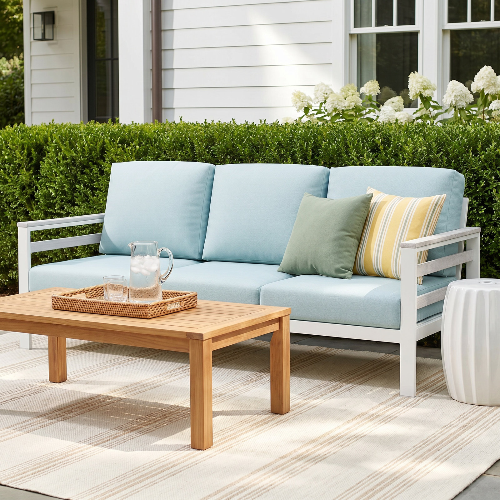 Townsend 80" Sunbrella® Patio Sofa, Spectrum Cilantro