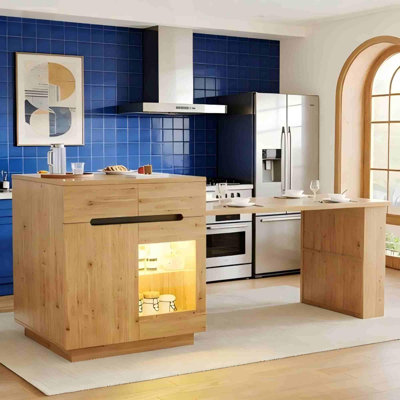 122 cm W Kitchen Island with Top