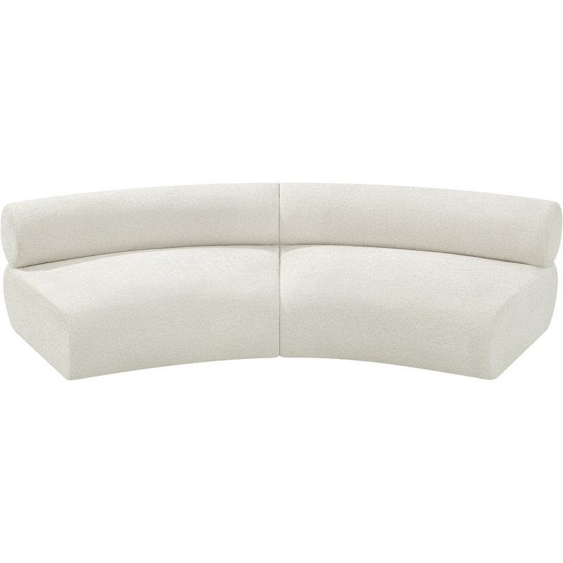 Canapé modulaire rembourré 108 po Bale, Tissu chenille crème