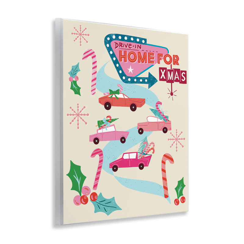 «Drive-In Christmas Fun Wall Art» par Jo Reid