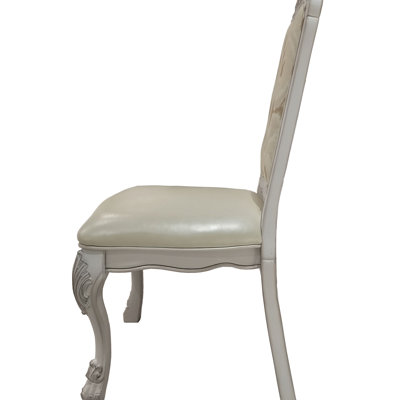 Comfortable Dresden Synthetic Leather And Fabric Side Chairs, Set Of Two For Enhanced Seating Experience In Any Space