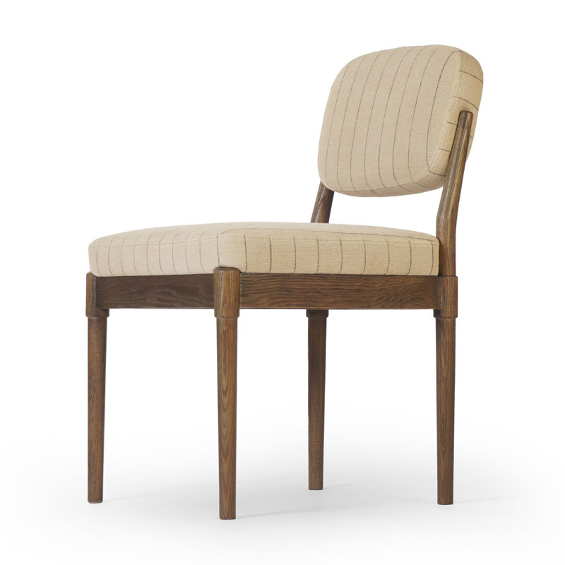 ESTHER Upholstered Dining Chair, Lavon Flint, Drifted Oak