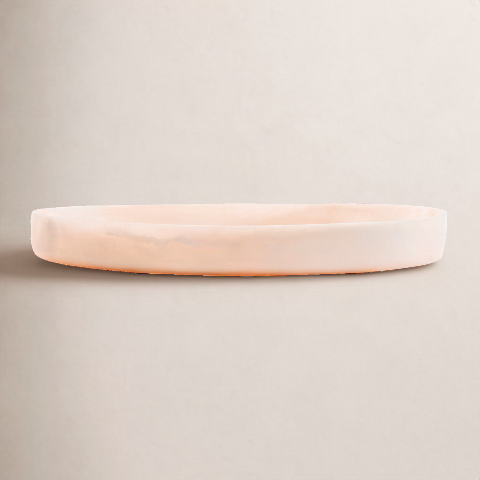 Lucente Oval Serving Bowl, Pink