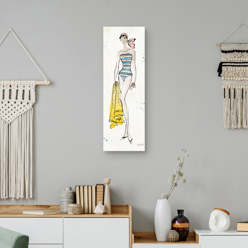 «Beach Divas V Color Crop» par Anne Tavoletti - reproduction sur toile non encadrée