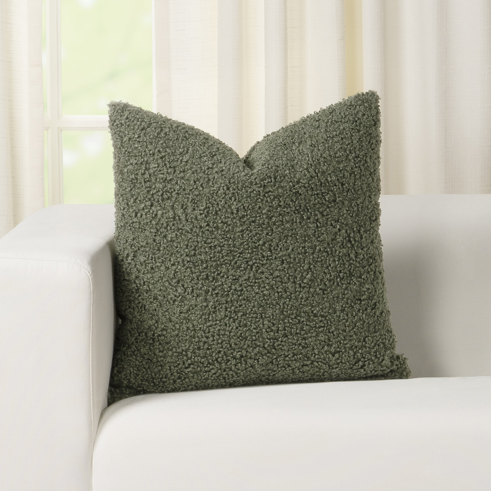 Hanka Throw Pillow, 19" x 19", Cloverleaf