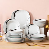 Tomas 24 Piece Porcelain China Dinnerware Set - Service for 6