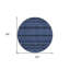 Tapis rond lavable 8 pi bleu marine et noir Southwestern