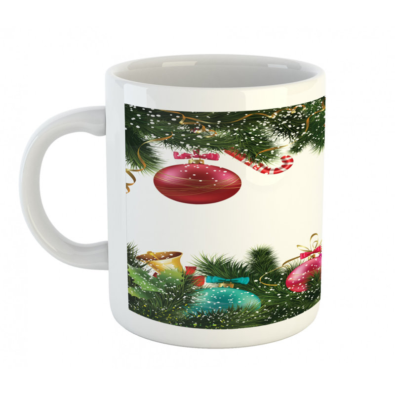 Grande tasse à café holly guirlande