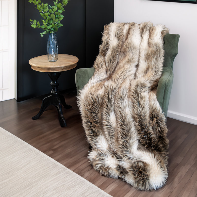 Jeté en fausse fourrure Thomas Collection®, L 60 po x L 84 po
